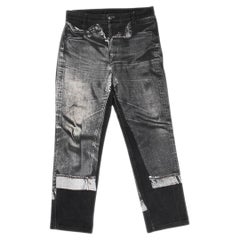 Vintage Jean Paul Gaultier Denim Men redone painted Vintage Jeans Size W30/L30