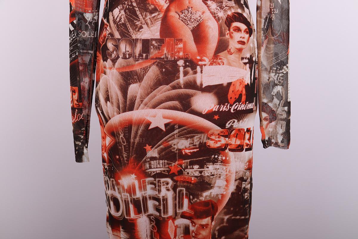 Vintage Jean Paul Gaultier Vestido Soleil de los años 90 Surrealismo Cabaret Película en venta 5