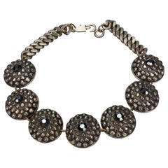 Collana etnica a dischi borchiati vintage Jean Paul Gaultier Jeans