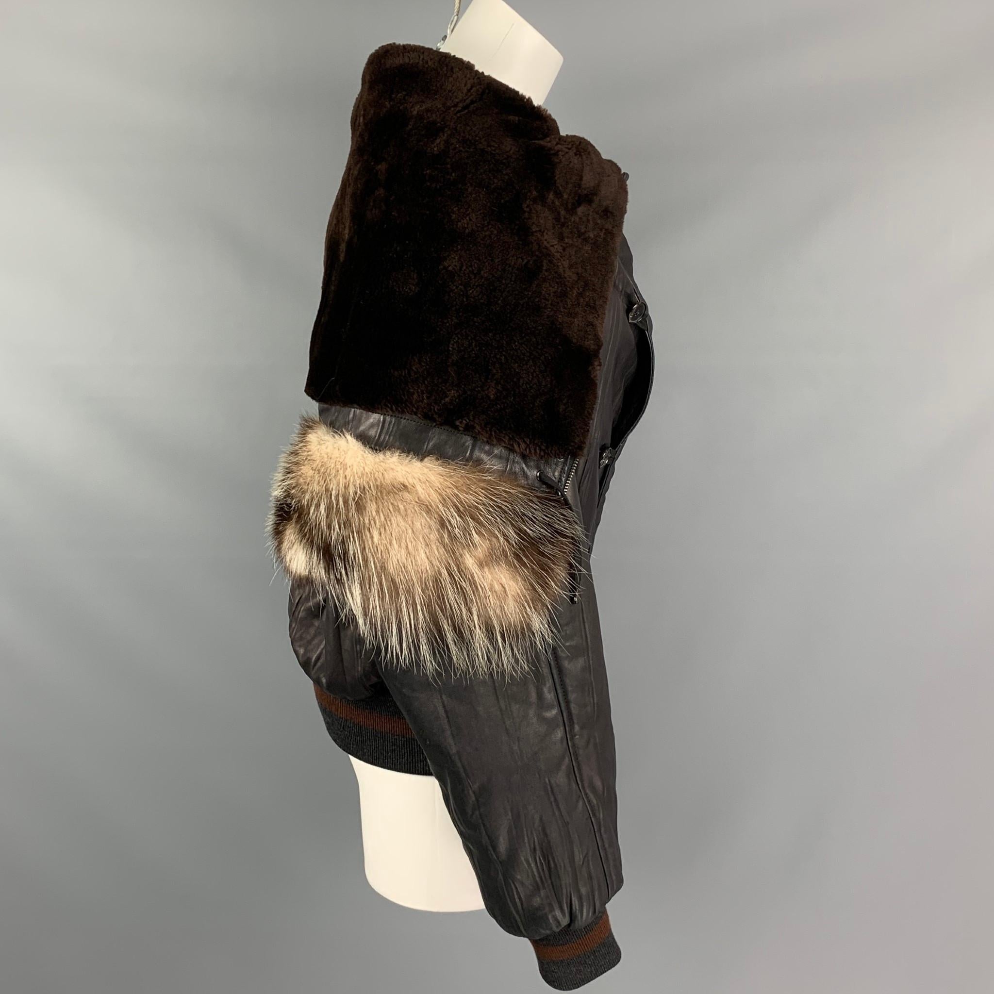 Women's Vintage JEAN PAUL GAULTIER FEMME Size M Black Leather Sheep Skin Jacket