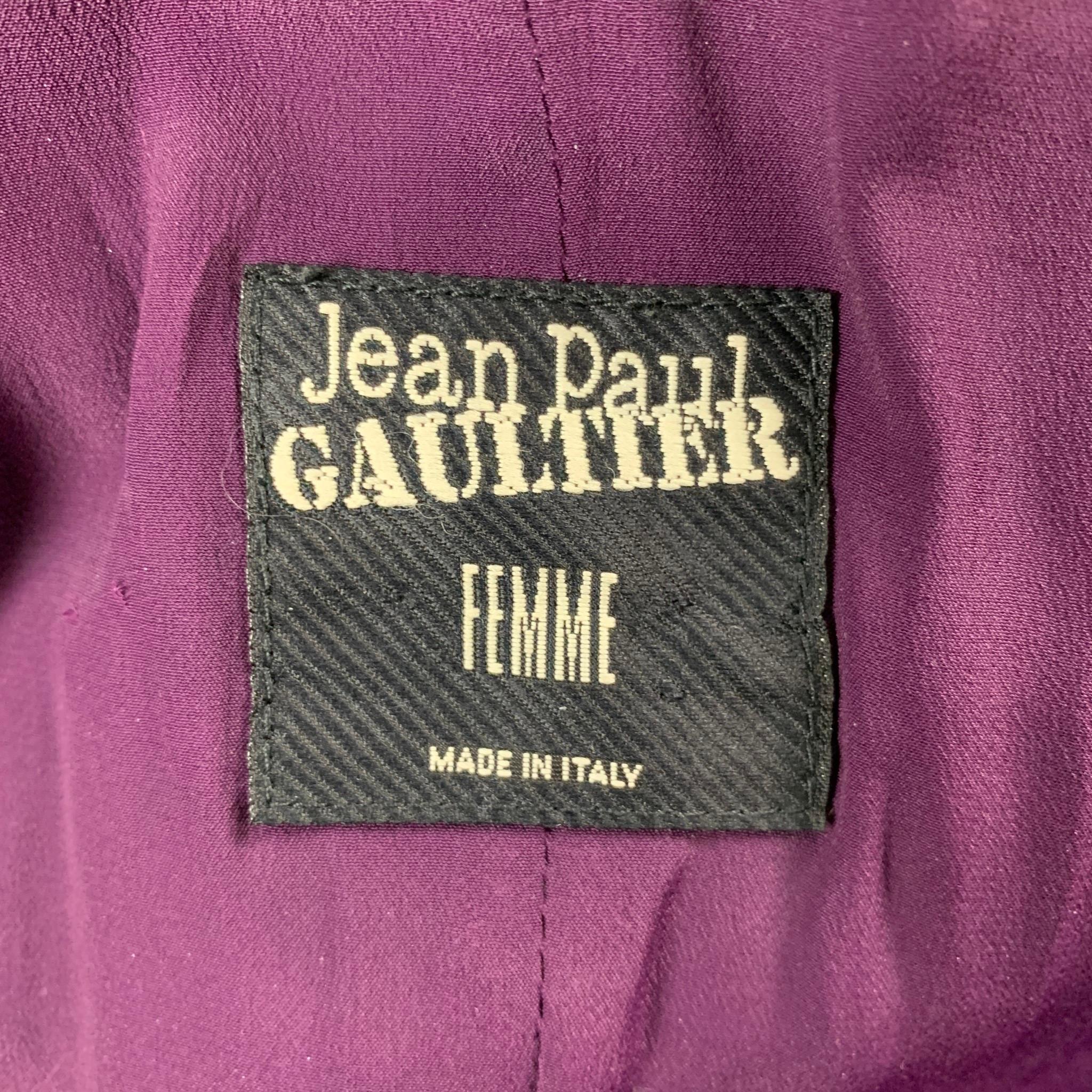 Vintage JEAN PAUL GAULTIER FEMME Size M Black Leather Sheep Skin Jacket 4