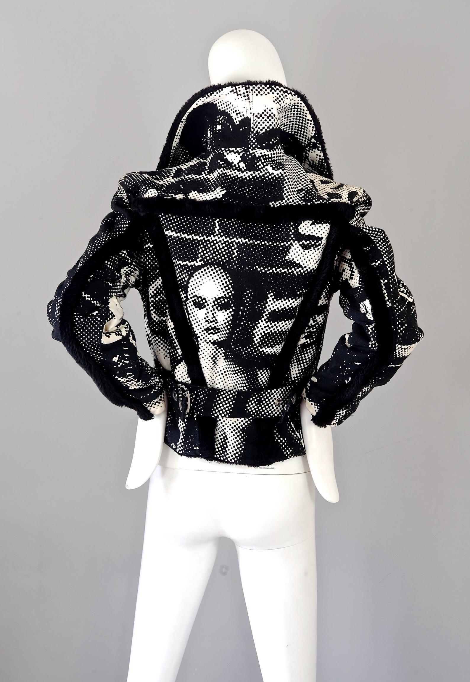 Black Vintage JEAN PAUL GAULTIER Fight Racism Graffiti Jacket