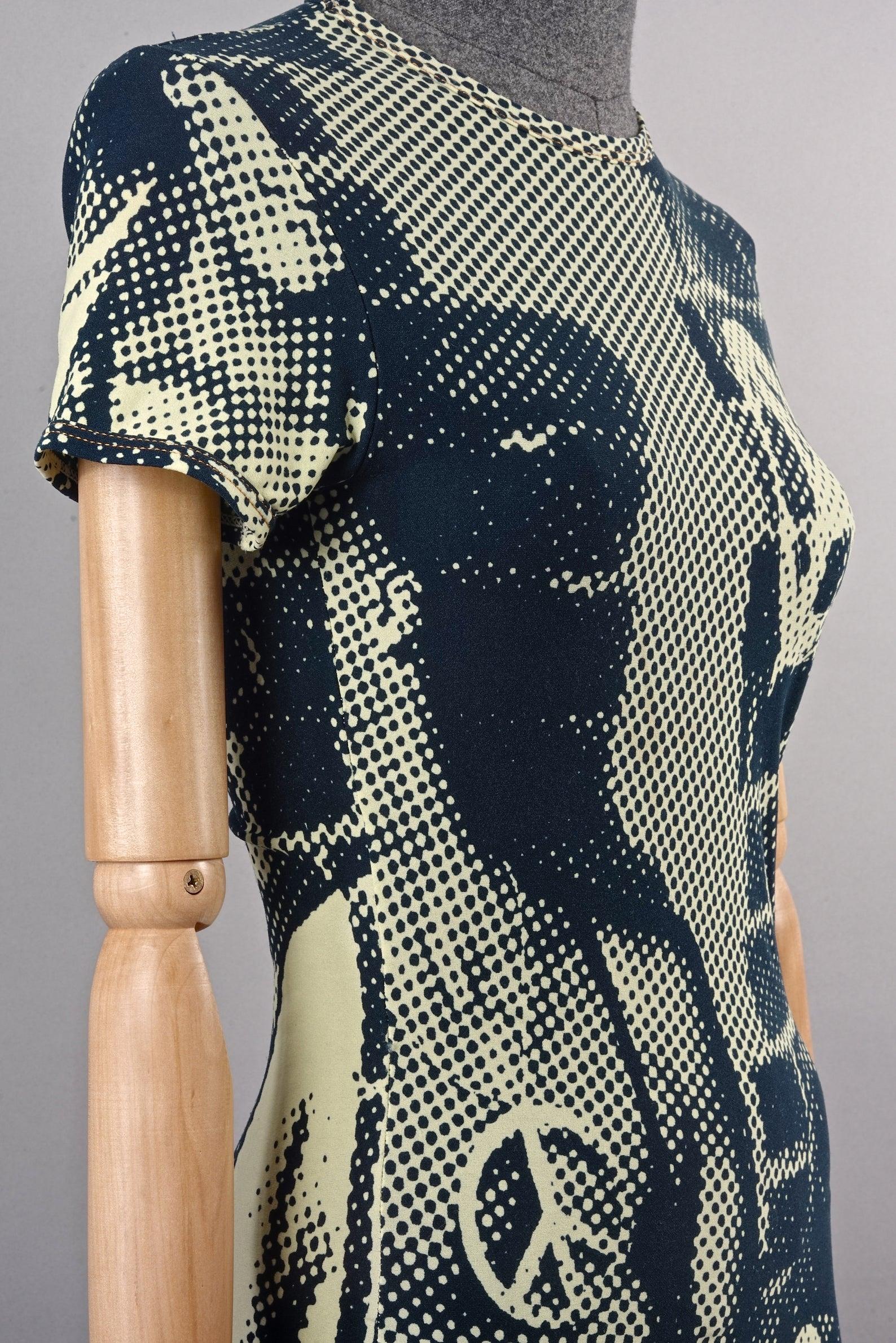 Black Vintage JEAN PAUL GAULTIER Fight Racism Iconic Dress