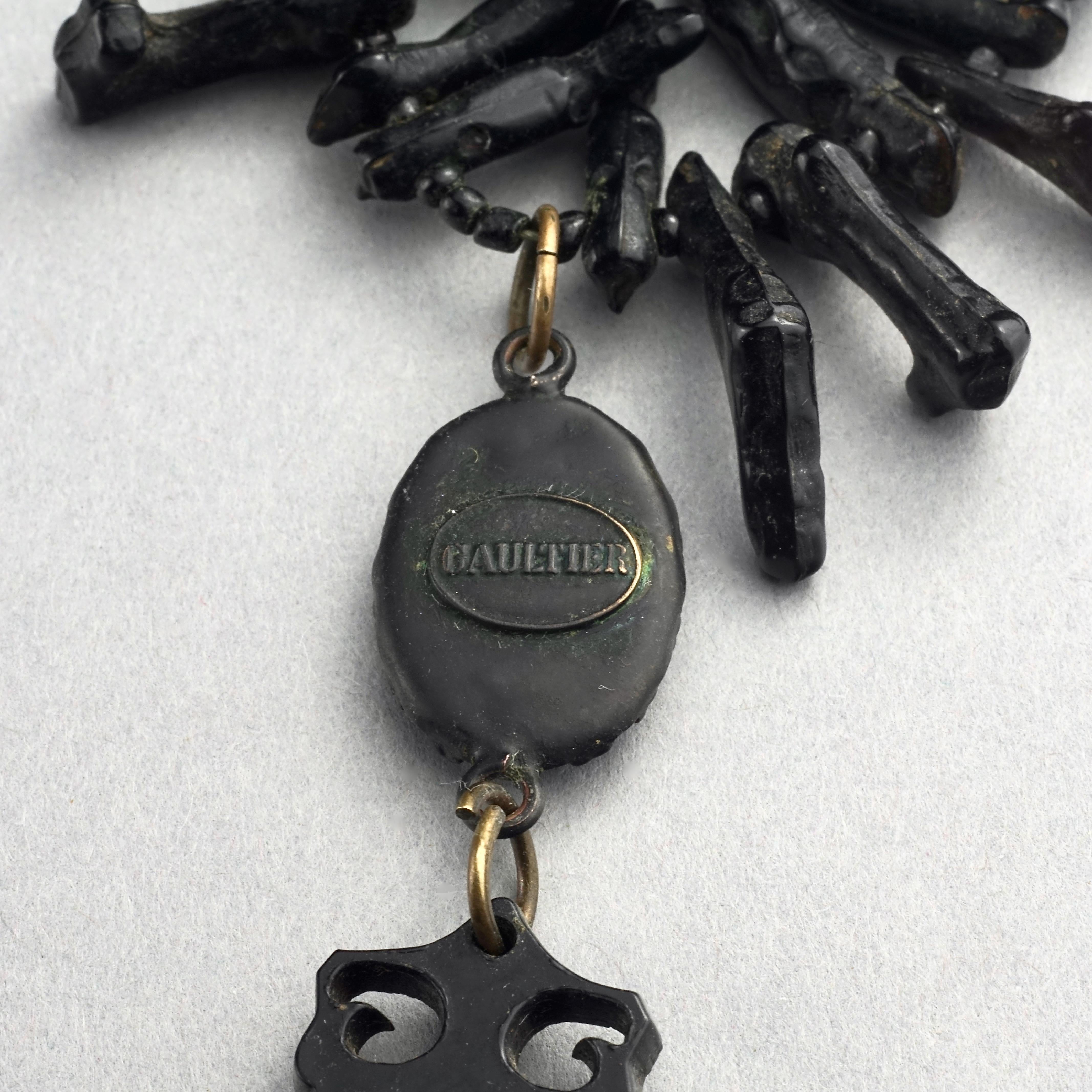Vintage JEAN PAUL GAULTIER Gothic Nugget Cross Necklace 4