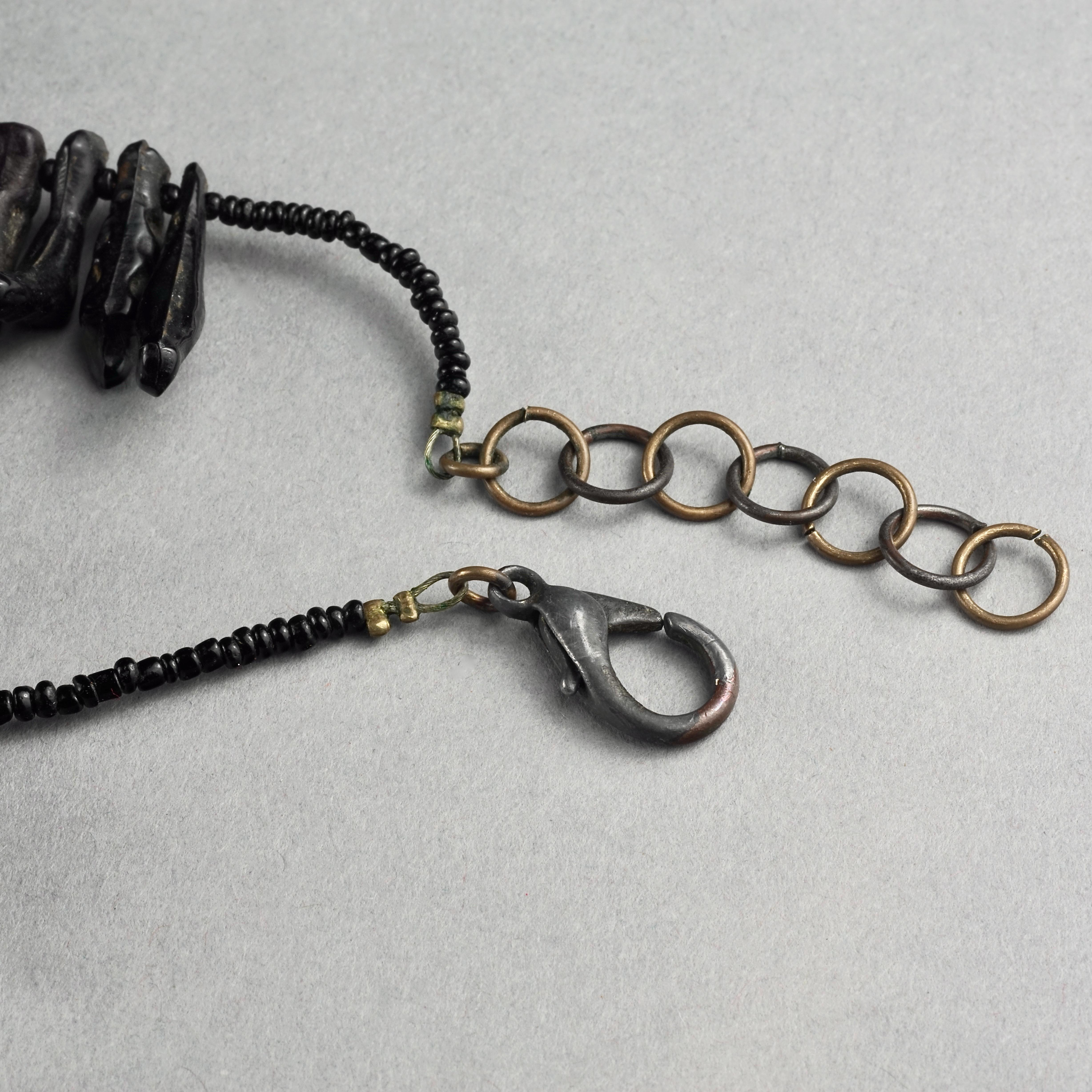 Vintage JEAN PAUL GAULTIER Gothic Nugget Cross Necklace 2