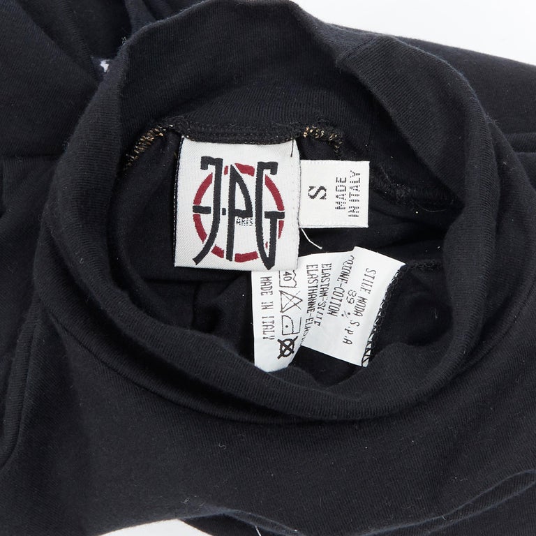 vintage JEAN PAUL GAULTIER Human Anatomy Chart print turtleneck cotton