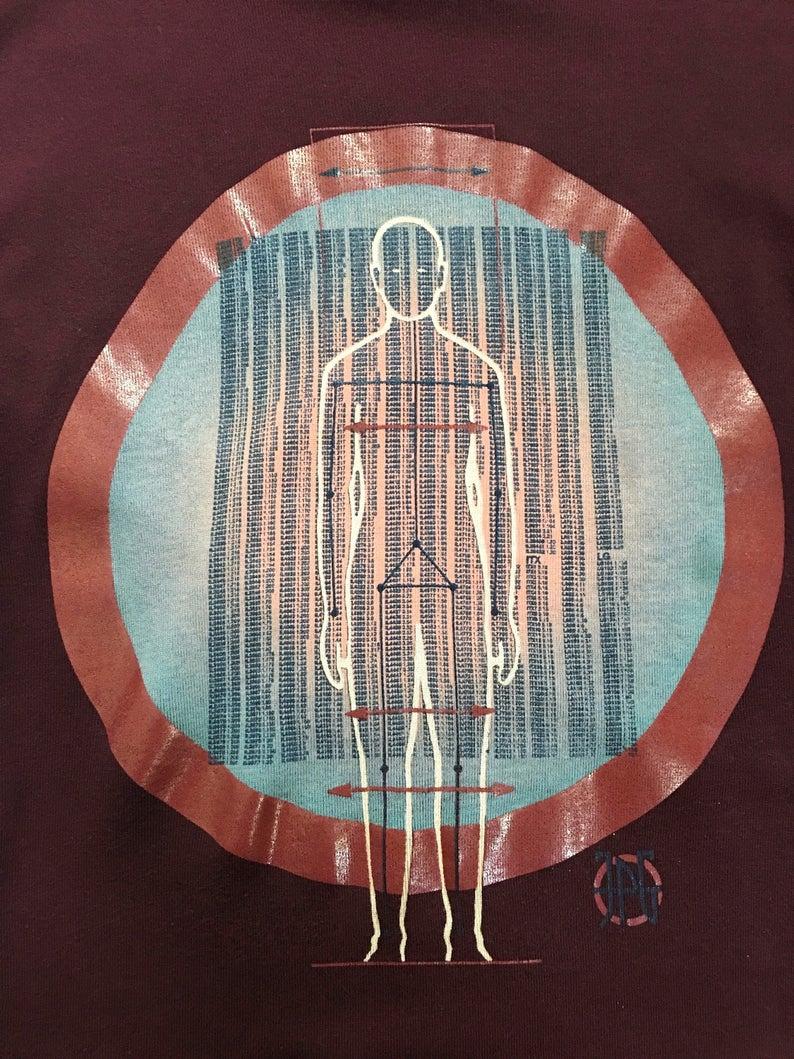 Vintage JEAN PAUL GAULTIER Human Anatomy Print Hooded Dress In Good Condition In Kingersheim, Alsace