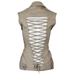 Vintage JEAN PAUL GAULTIER Iconic Lace Up Corset Vest Jacket