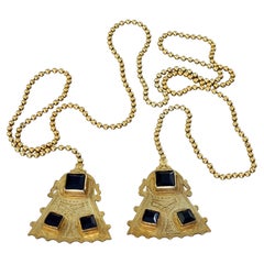 Vintage Jean Paul Gaultier Jeans Collana etnica Jewell con cintura