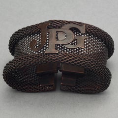 Vintage JEAN PAUL GAULTIER Jpg Logo Mesh Cuff Bracelet