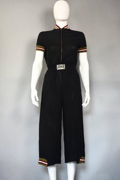 Vintage JEAN PAUL GAULTIER Junior Black Boxer Overall Mesh Jumpsuit