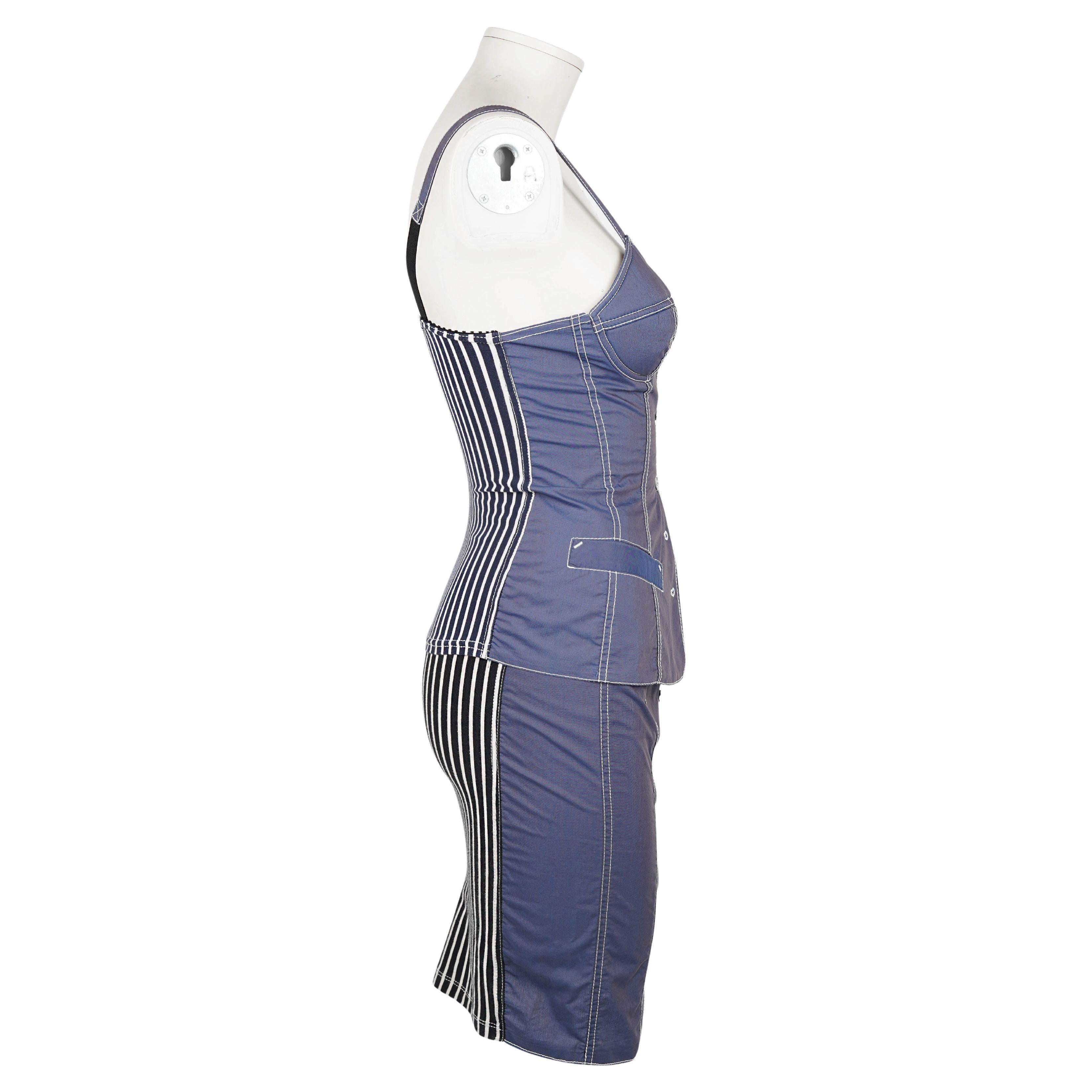 De las mujeres Conjunto náutico de dos piezas Vintage Jean Paul Gaultier Junior - Finales de los 80 en venta