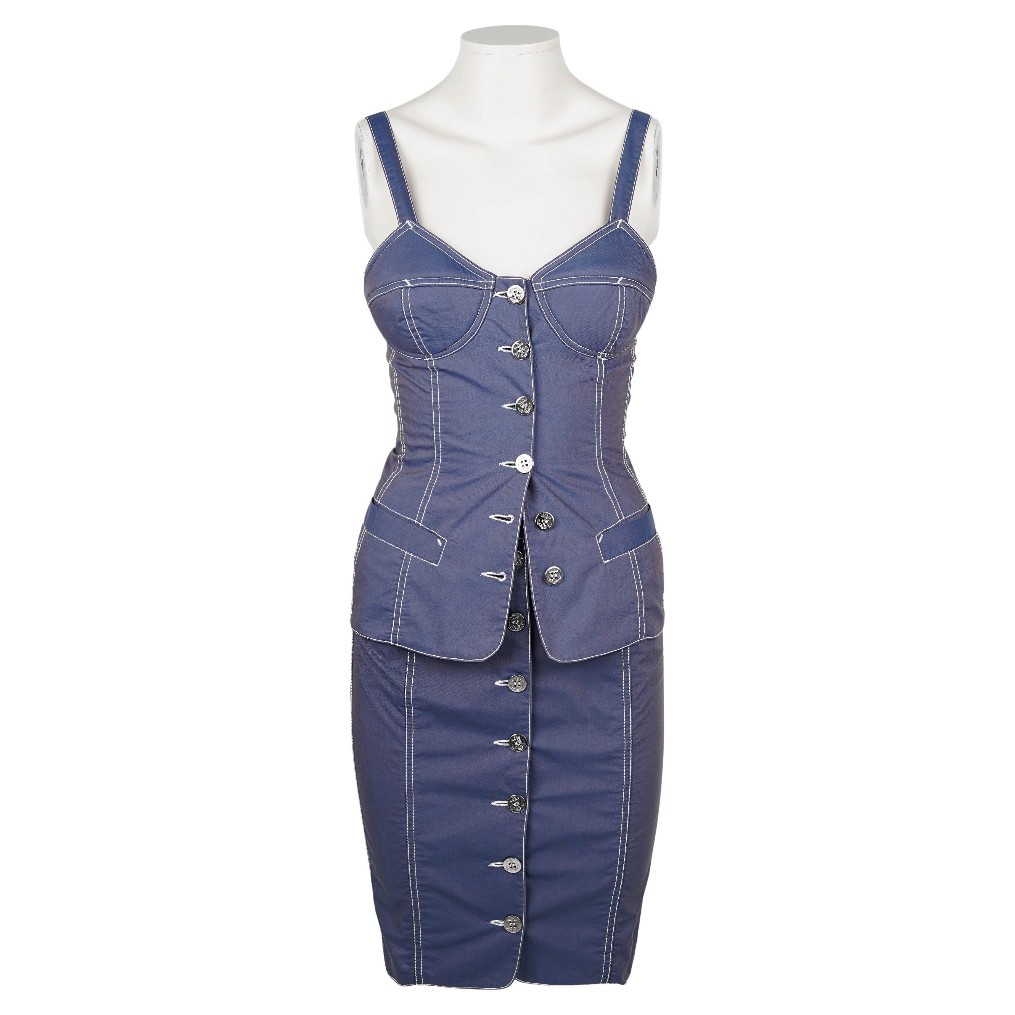 Conjunto náutico de dos piezas Vintage Jean Paul Gaultier Junior - Finales de los 80 en venta