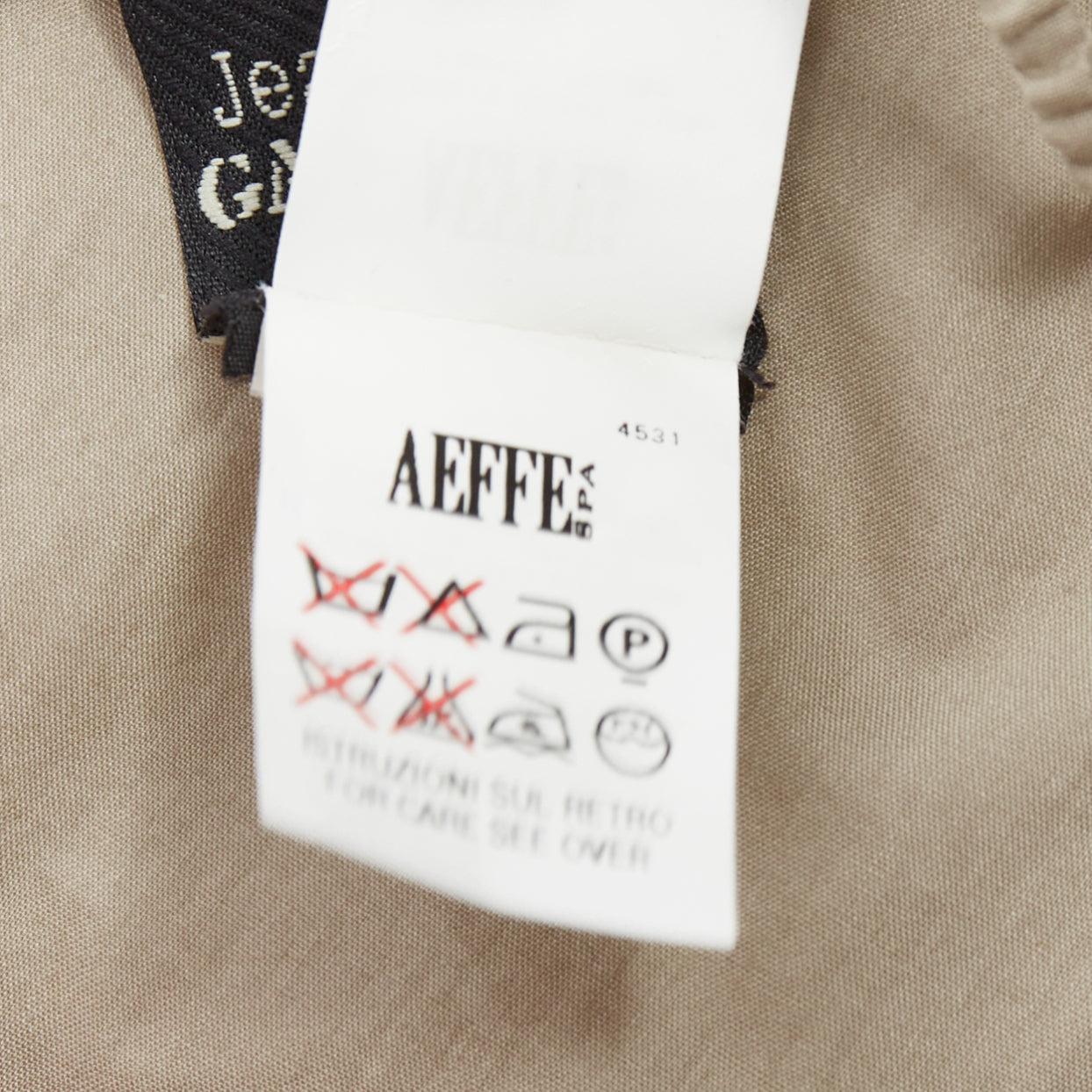 vintage JEAN PAUL GAULTIER khaki cotton halter backless gathered tie top IT38 XS 5