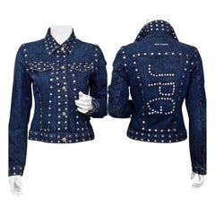 Vintage JEAN PAUL GAULTIER Logo Studded Denim Jacket