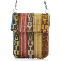 vintage JEAN PAUL GAULTIER logo velvet devore jacquard patchwork crossbody bag