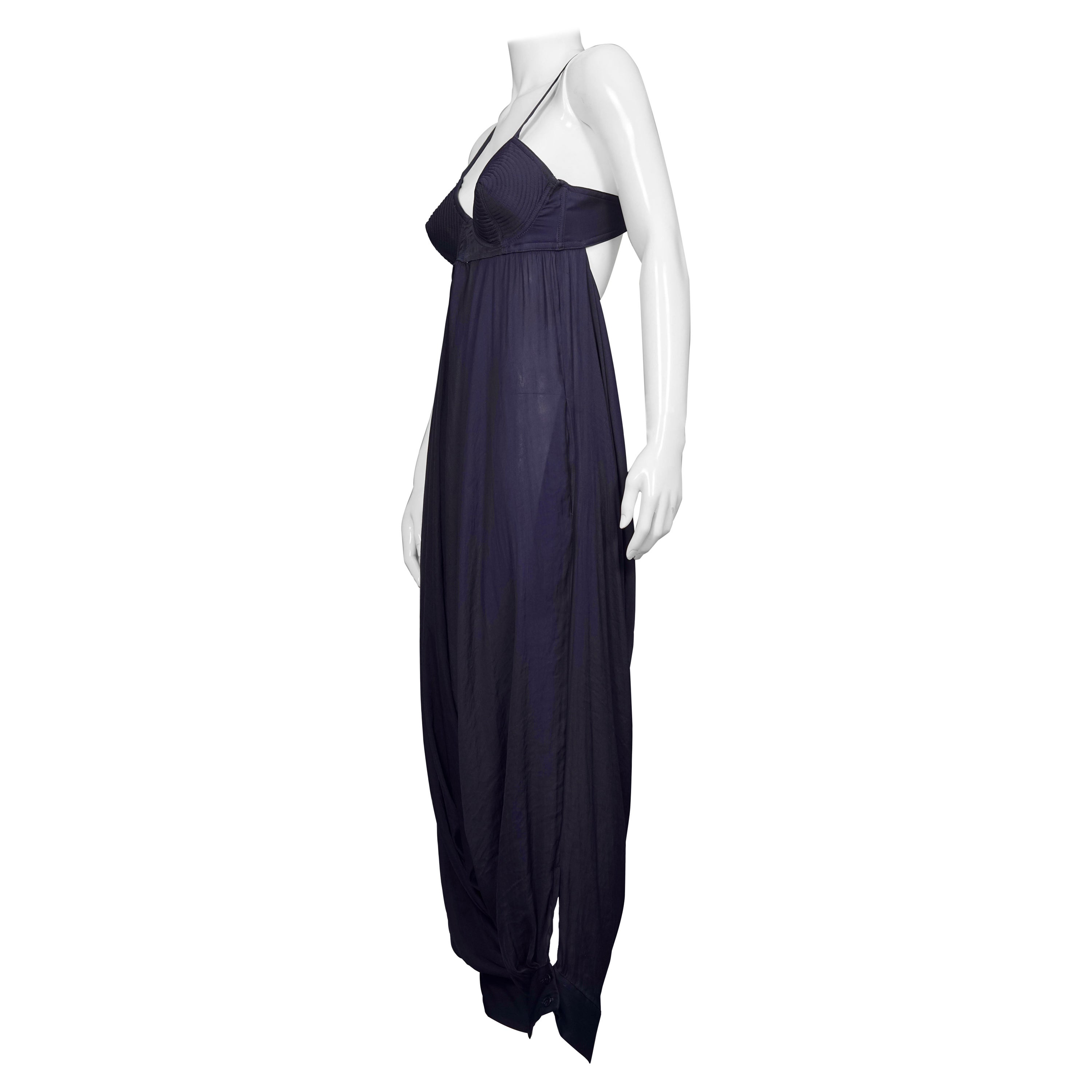 Vintage JEAN PAUL GAULTIER Madonna Cone Bra Open Back Jumpsuit