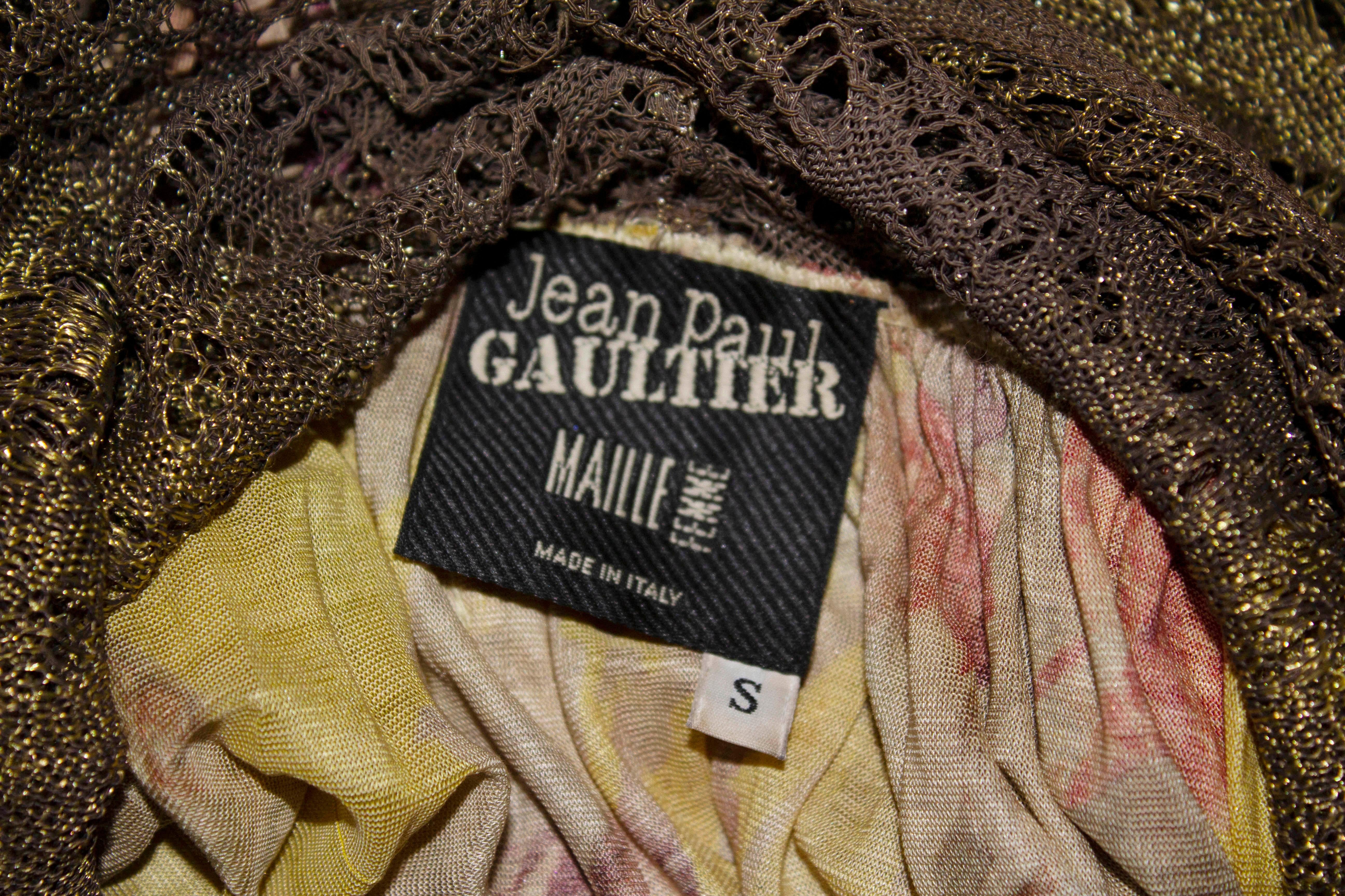 Robe vintage Jean Paul Gaultier Maille Femme en vente 3