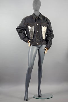 Vintage JEAN PAUL GAULTIER Metal Plate Pocket Denim Jacket