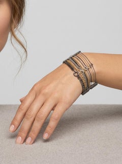 Bracelet vintage Jean Paul Gaultier à chaînes multiples, très voyant, des années 2000