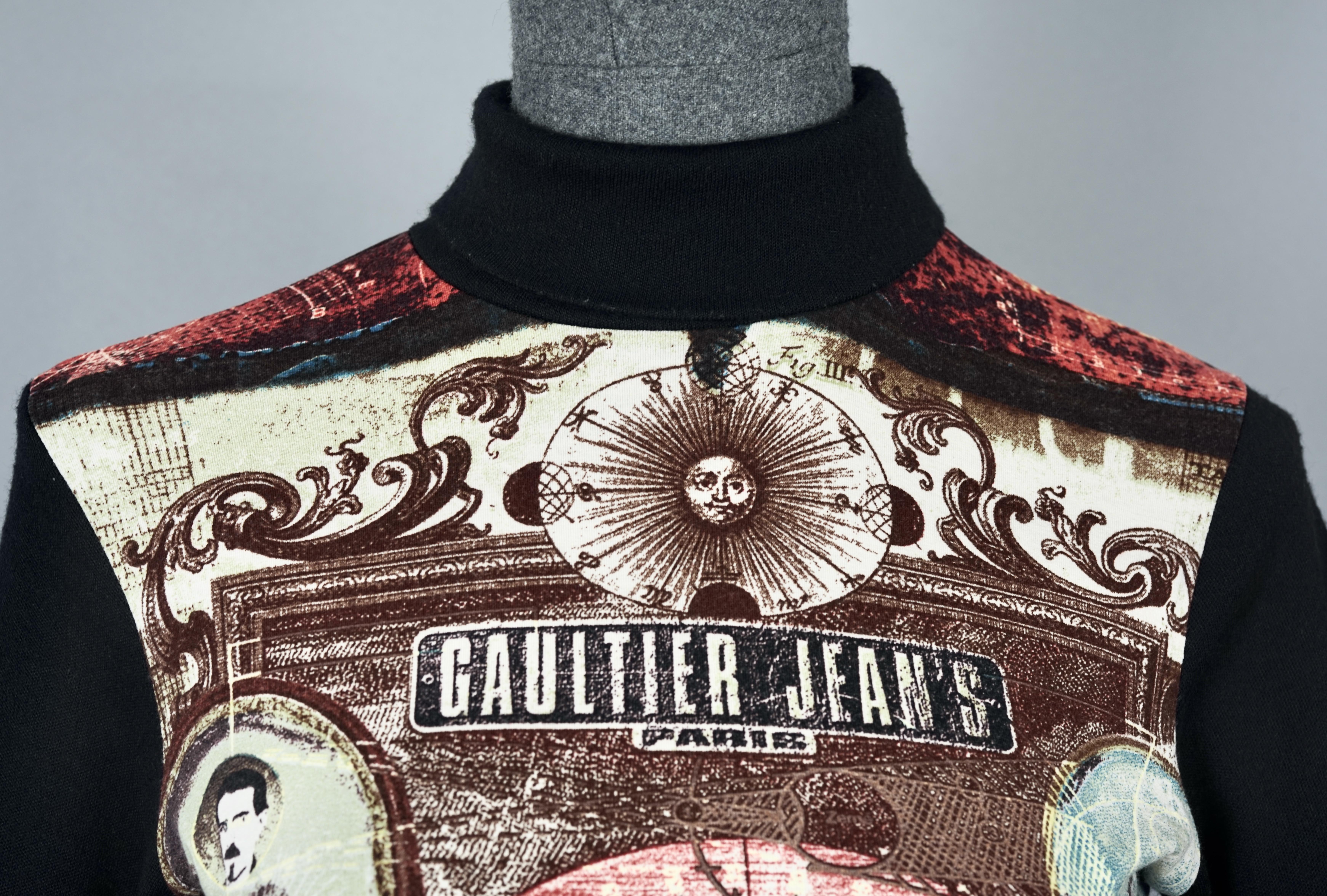 Vintage JEAN PAUL GAULTIER Novedad Top estampado collage en venta 5
