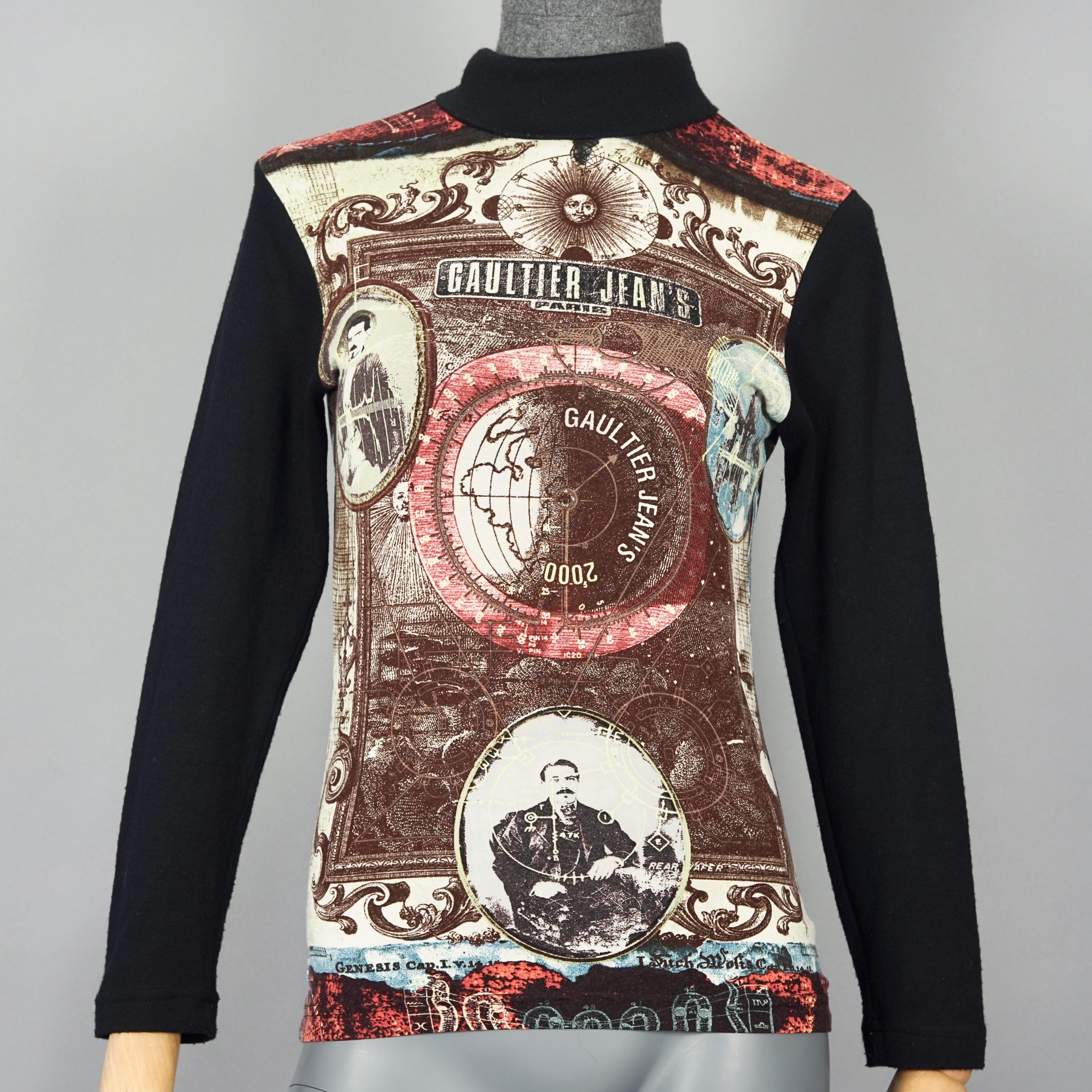 Vintage JEAN PAUL GAULTIER Novelty Collage Print Top

Measurements taken laid flat, please double bust and waist:
Shoulders: 14.17 inches (36 cm) 
Sleeves: 21.25 inches (54 cm)
Bust: 17.32 inches (44 cm)
Waist: 14.17 inches (36 cm) 
Length: 22.83