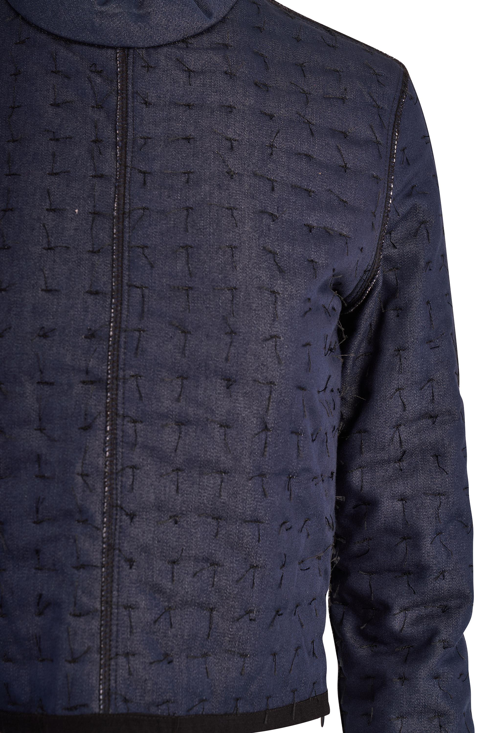 Nero Top vintage in jeans imbottito di Jean Paul Gaultier in vendita