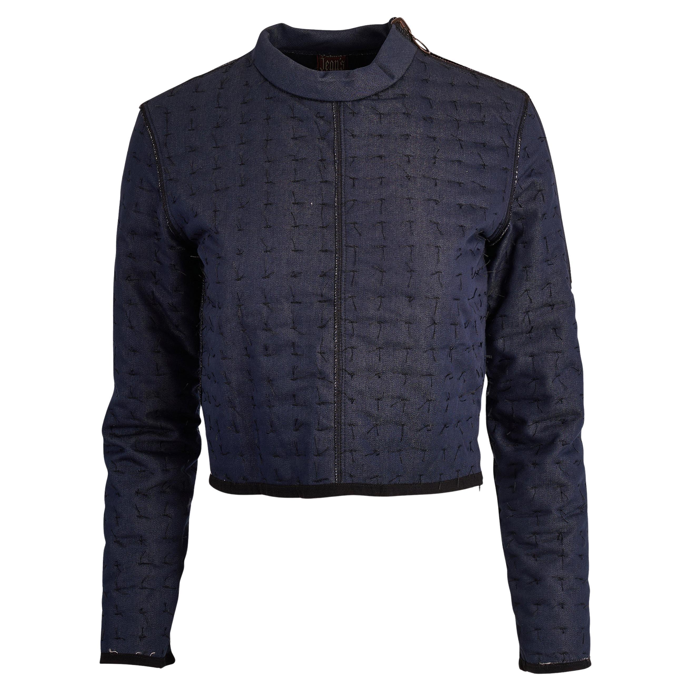 Top vintage in jeans imbottito di Jean Paul Gaultier in vendita