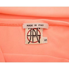 Vintage Jean Paul Gaultier Peach Caped Sarong Swimsuit Body with Trail