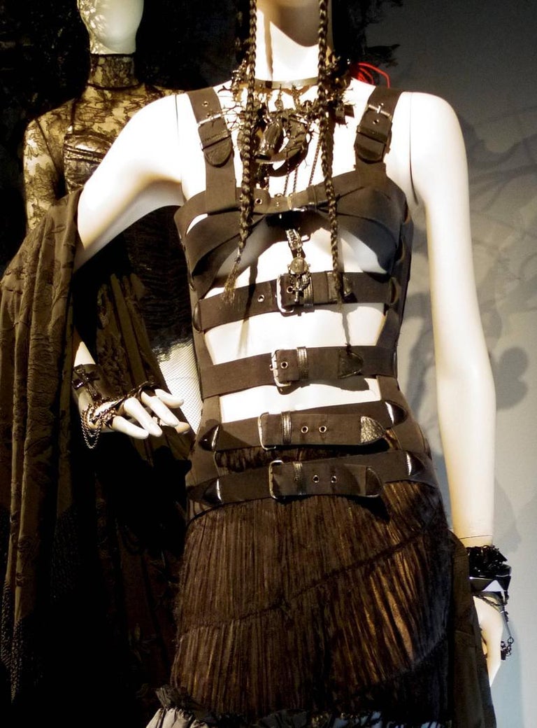 Vintage JEAN PAUL GAULTIER Punk Gothic Chain Knuckle Rings and Cuff at ...