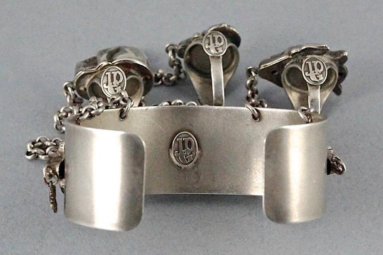 Vintage JEAN PAUL GAULTIER Punk Gothic Chain Knuckle Rings and Cuff at ...