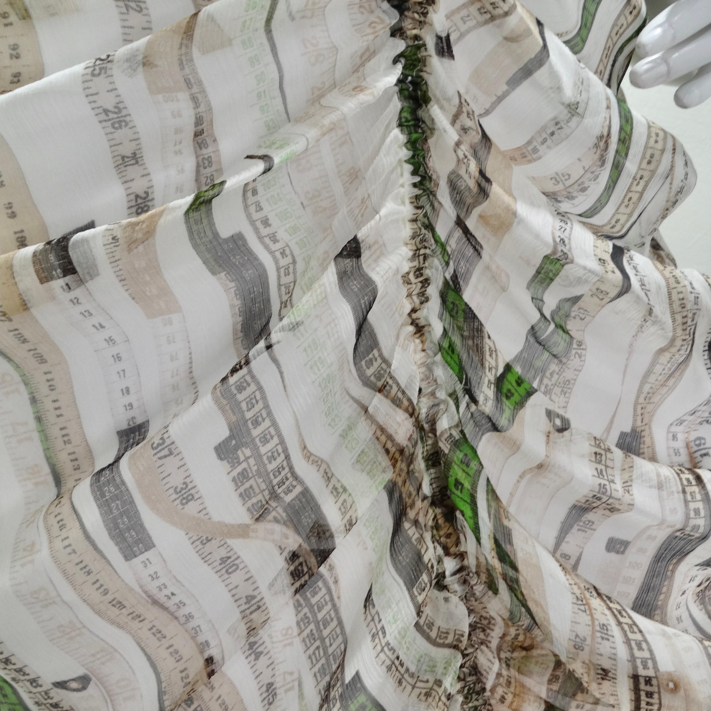 Robe froncée vintage à imprimé froncé Jean Paul Gaultier Bon état - En vente à Scottsdale, AZ