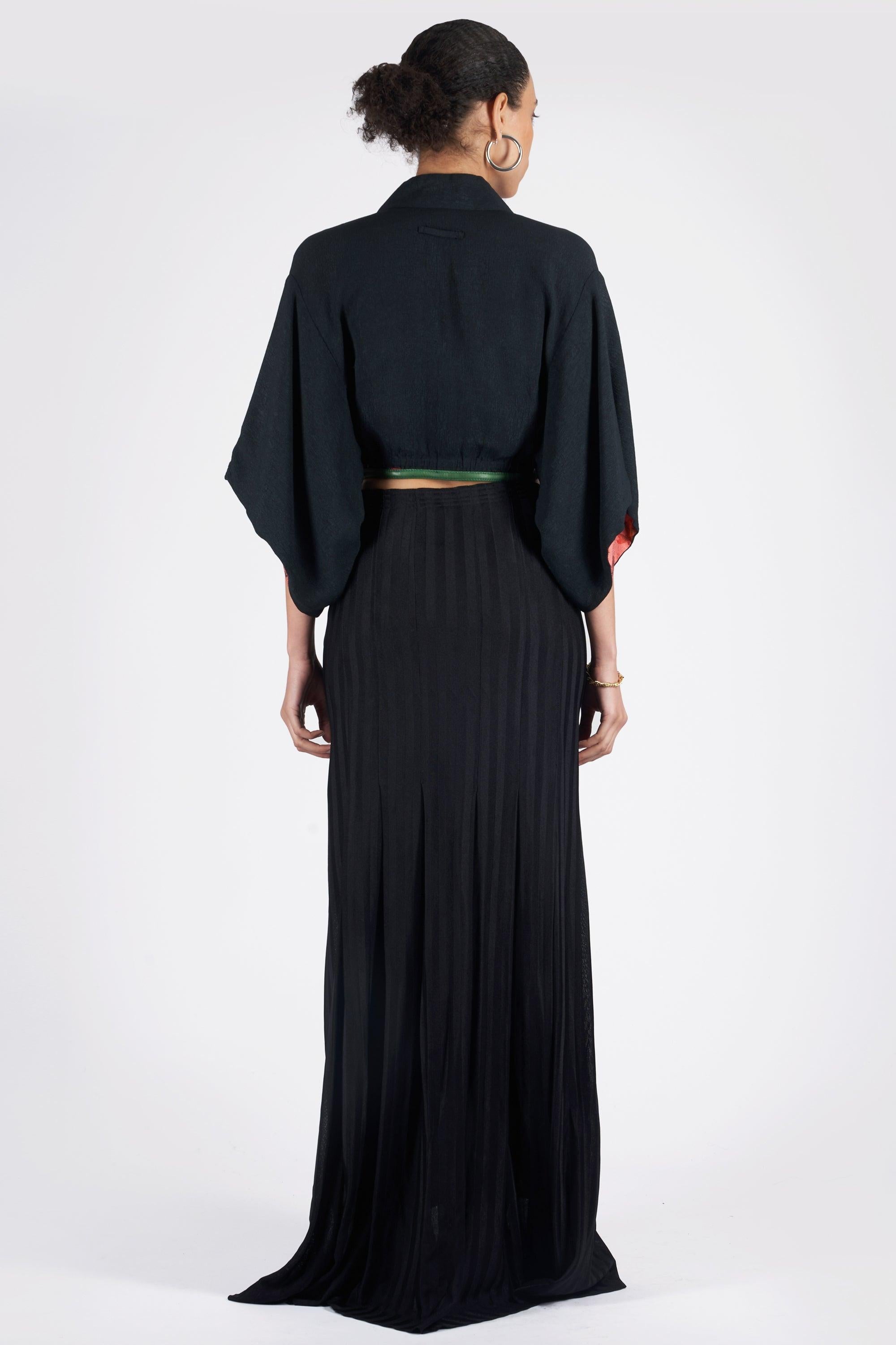 Black Vintage Jean Paul Gaultier S/S 1999 Kimono For Sale