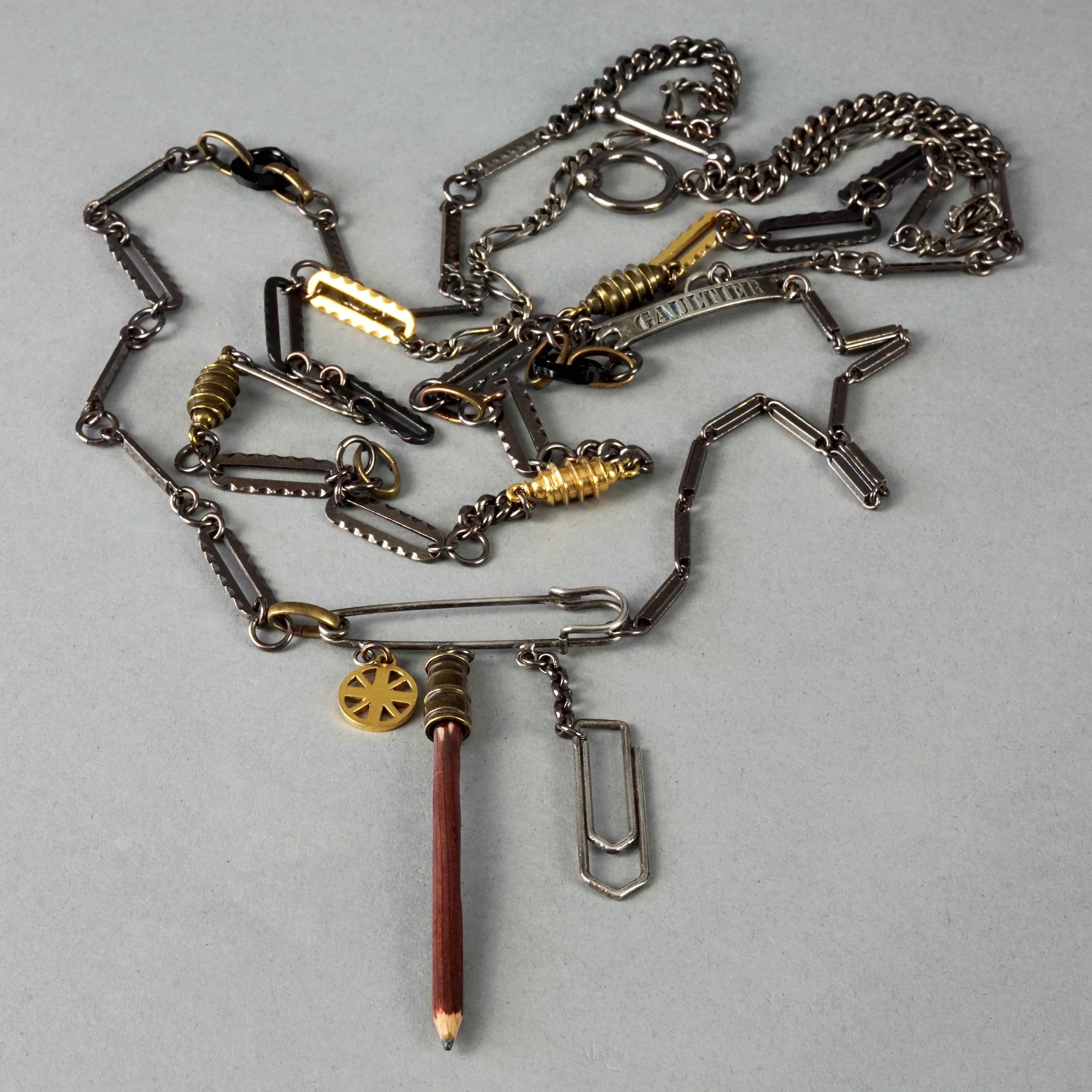jean paul gaultier safety pin necklace