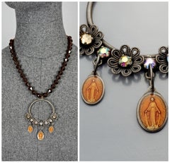 Vintage JEAN PAUL GAULTIER Scapular Saint Charm Necklace
