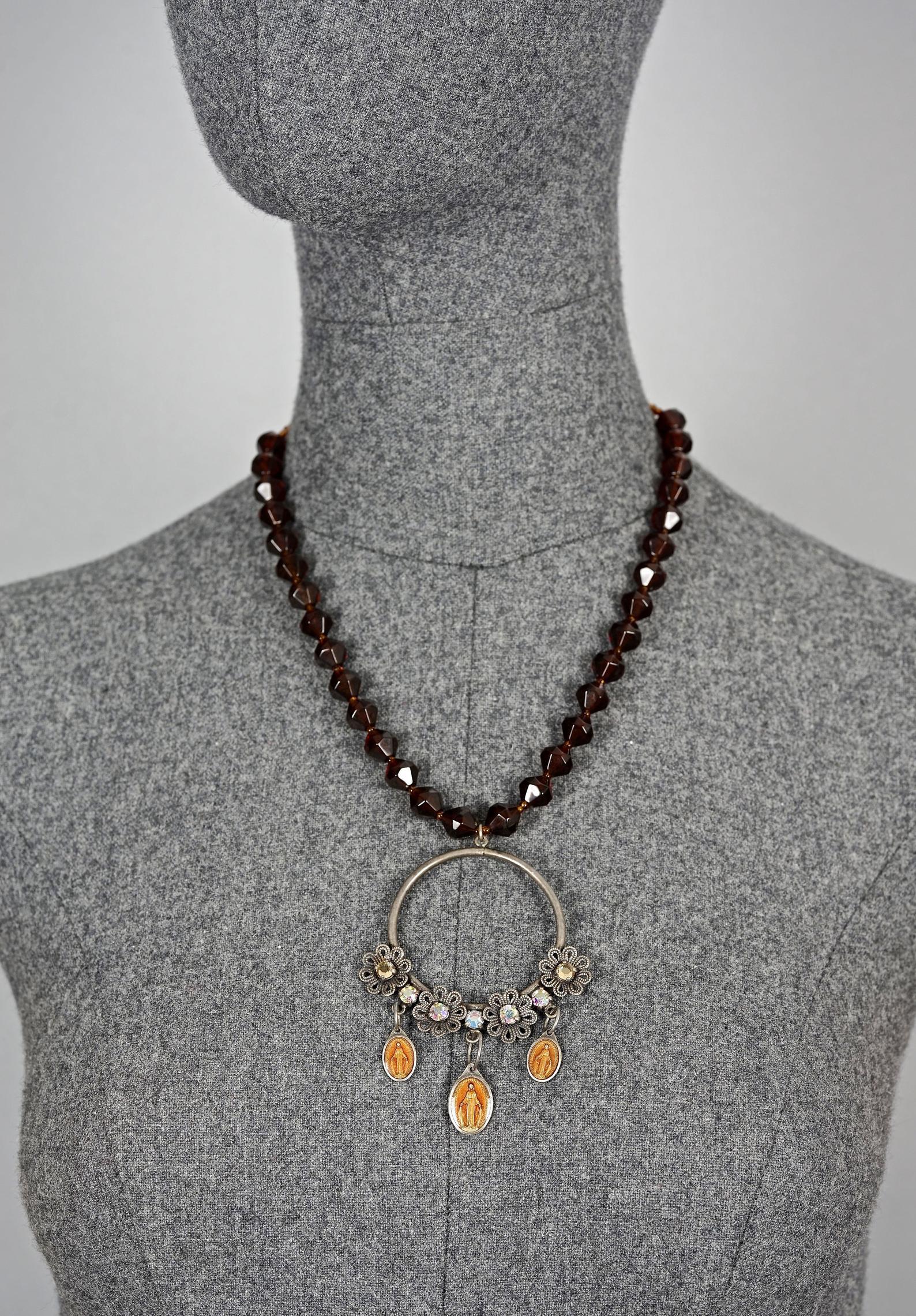 Vintage JEAN PAUL GAULTIER Scapular Saint Charm Necklace For Sale 1