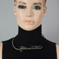 Vintage JEAN PAUL GAULTIER Signature Cursive Choker Necklace