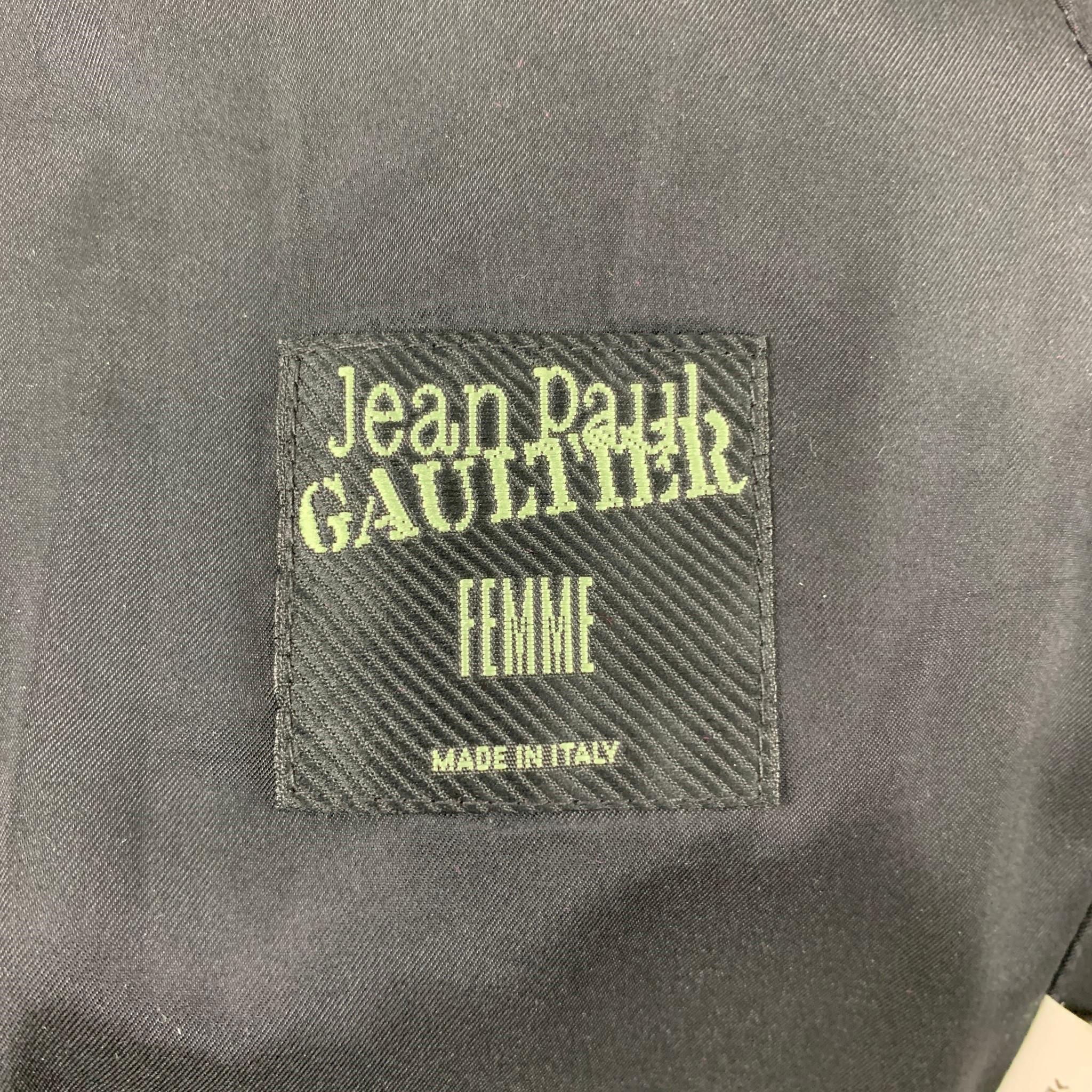 Vintage JEAN PAUL GAULTIER Size 12 Multi-Color Print Acetate Blend Jacket 5