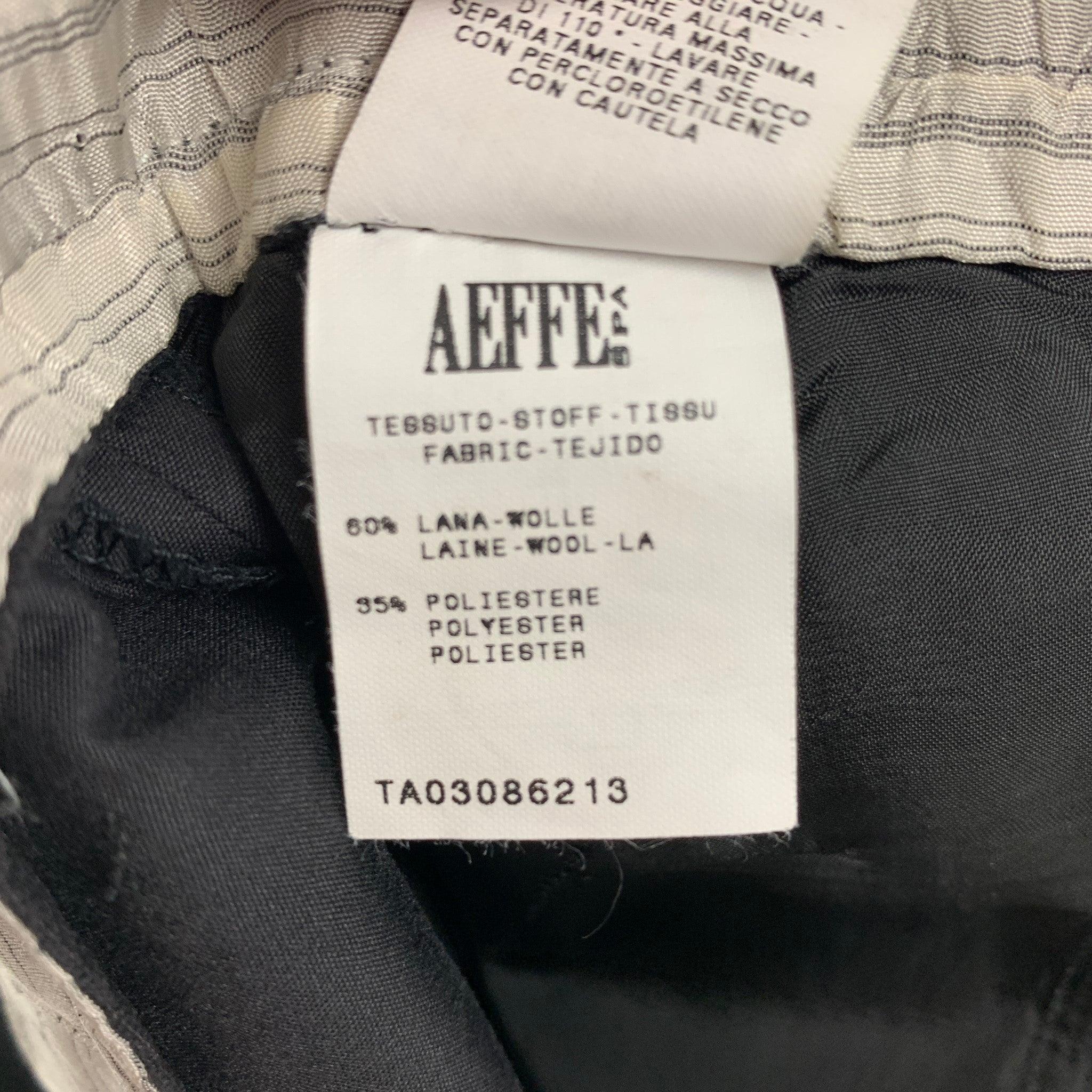 Vintage JEAN PAUL GAULTIER Size 36 Black Wool Polyester Flat Front Dress Pants In Good Condition For Sale In San Francisco, CA