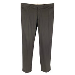 Vintage JEAN PAUL GAULTIER Talla 36 Negro Lana Poliéster Frente Plano Pantalones de vestir