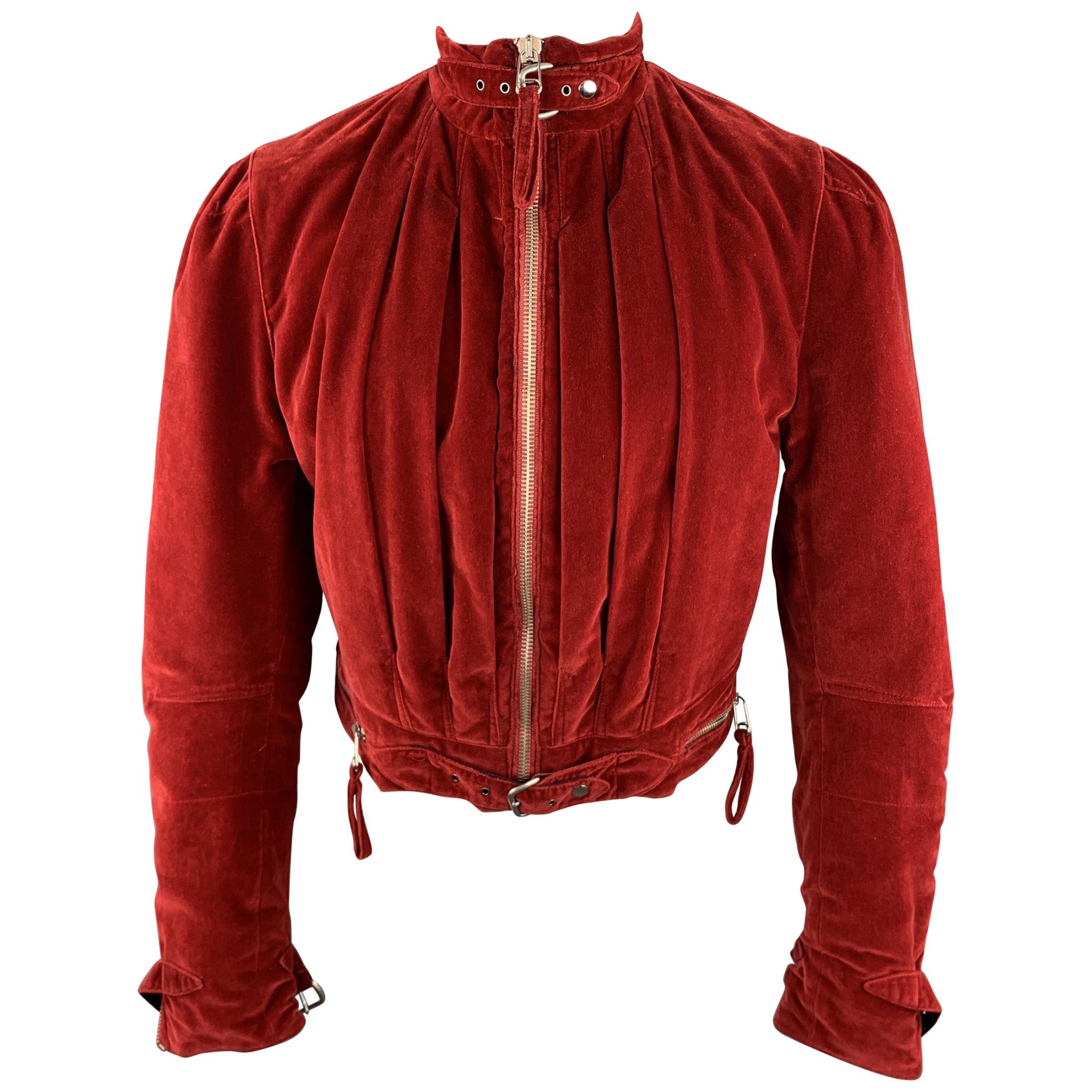 Vintage 1980\u2019s Red Embroidered Cropped Jacket