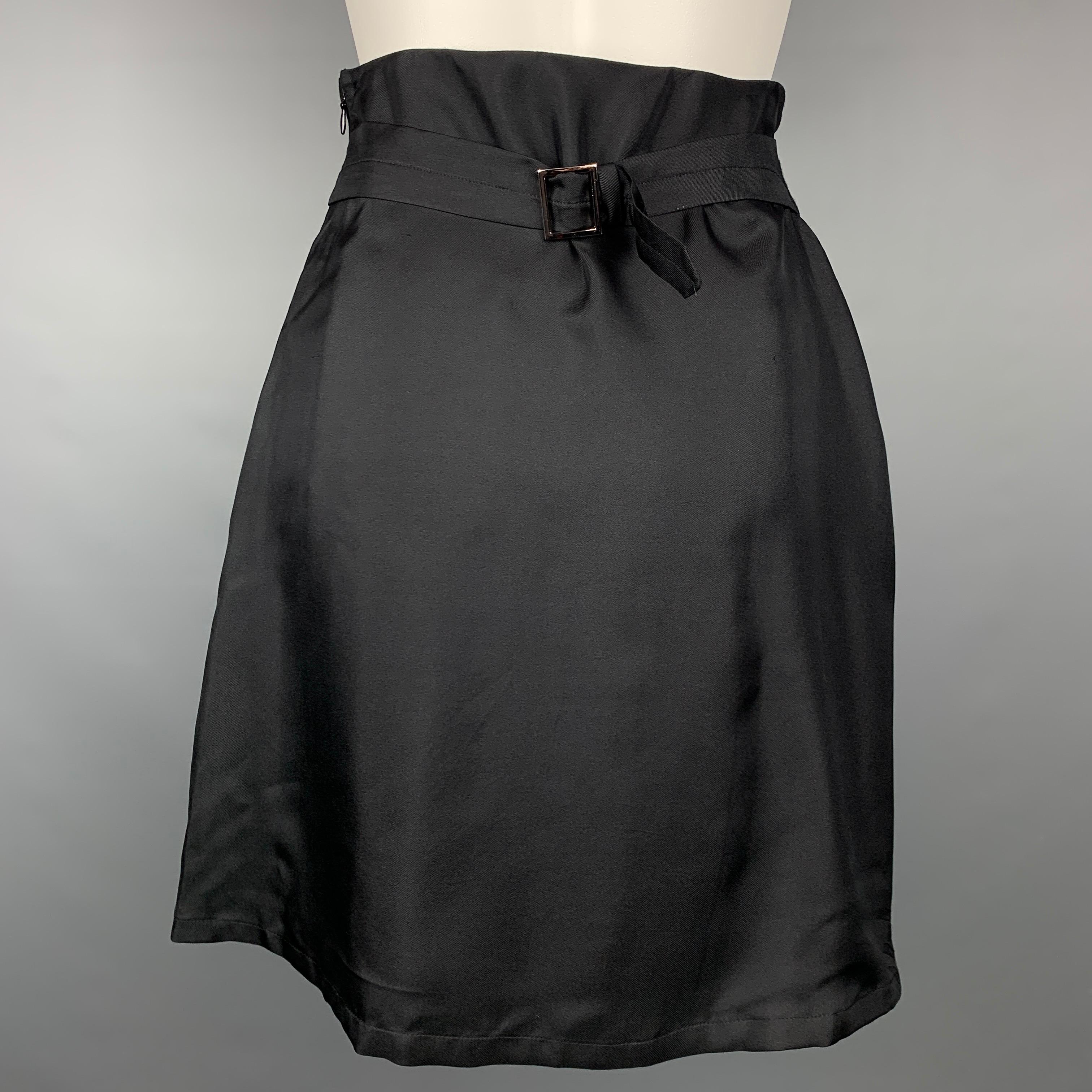 Vintage JEAN PAUL GAULTIER Size 4 Black Polyester / Cotton Skirt Suit 1