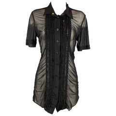 Vintage JEAN PAUL GAULTIER Size M Black Polyamide Shirt