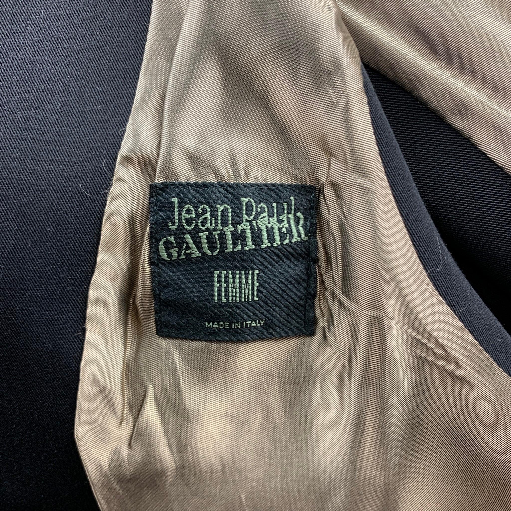 Vintage JEAN PAUL GAULTIER Size M Wool Blend Double Breasted Sleeveless Vest For Sale 1