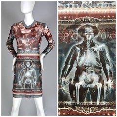 Vintage JEAN PAUL GAULTIER Skeleton Tattoo Dress
