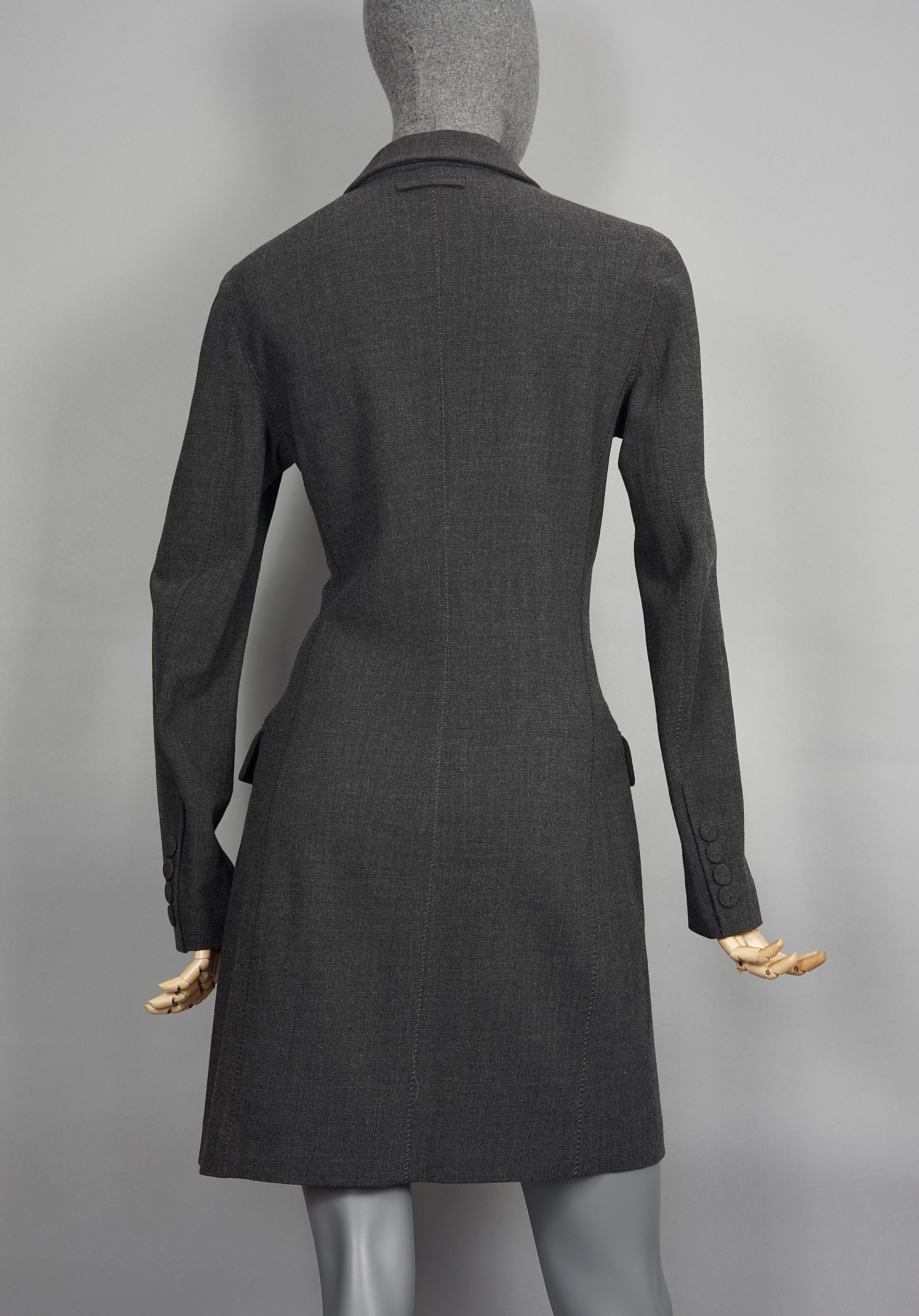 Women's Vintage JEAN PAUL GAULTIER Smoking Double Breasted Wool Dress Suit
