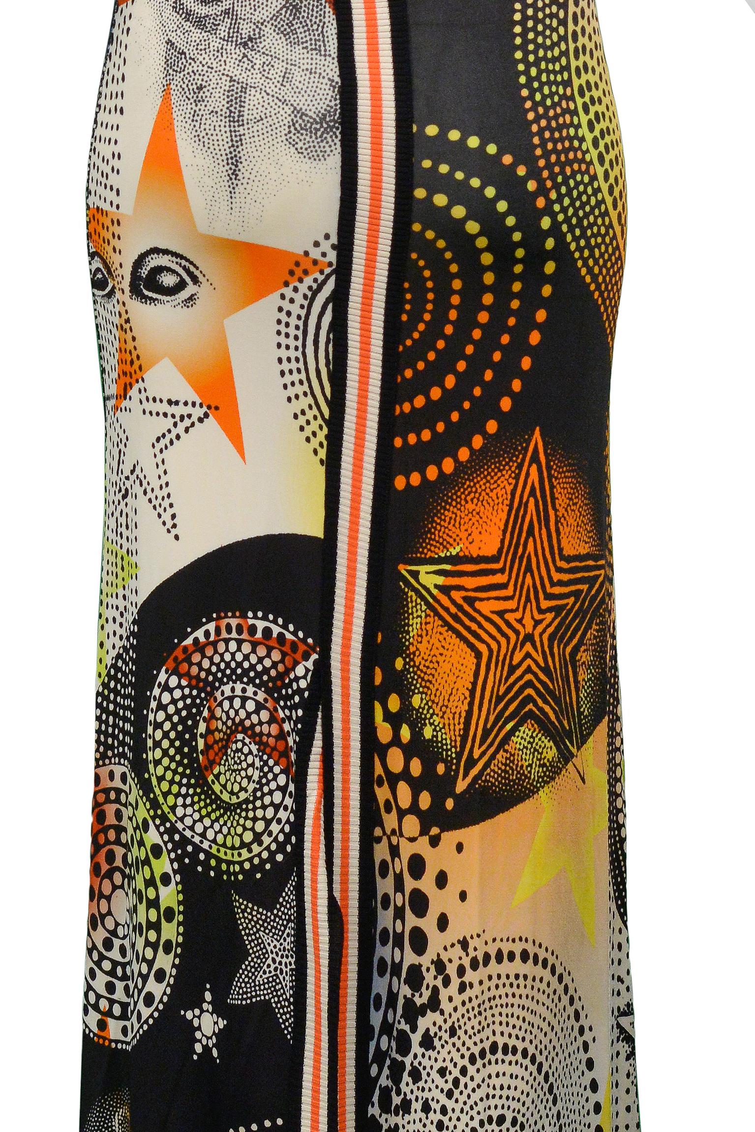 Brown Vintage Jean Paul Gaultier Star Print Dress
