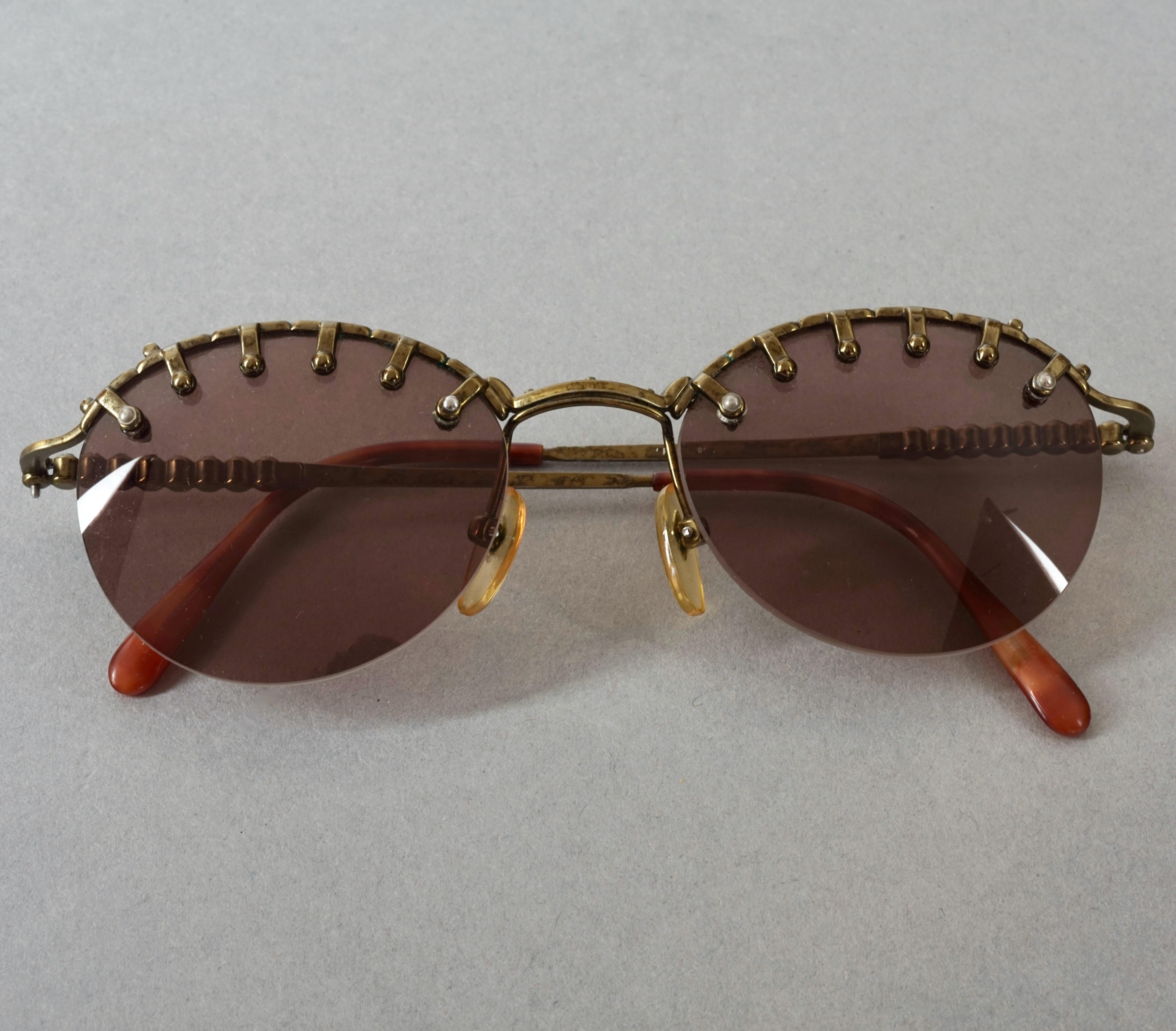 Black Vintage JEAN PAUL GAULTIER Steampunk Sunglasses