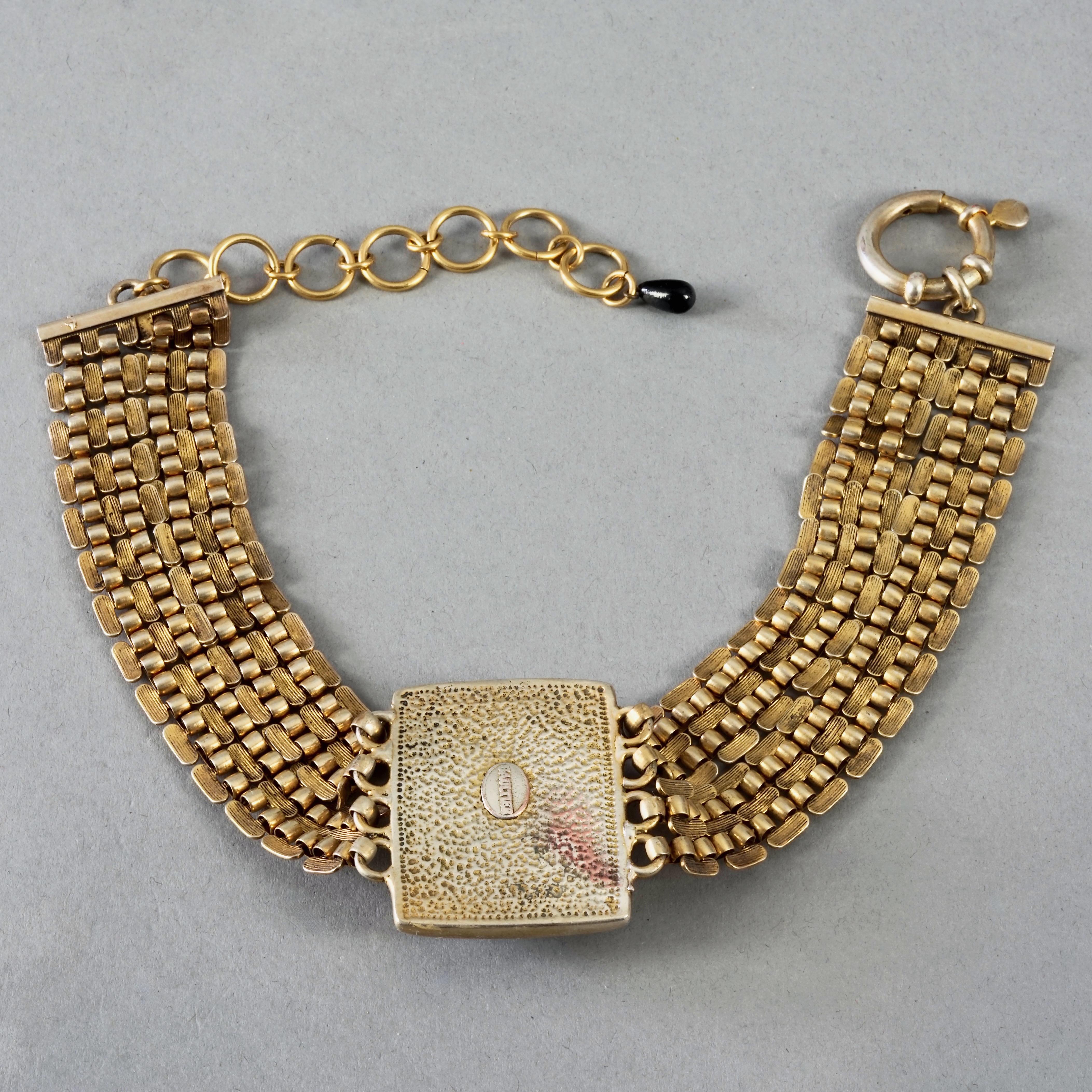 Vintage JEAN PAUL GAULTIER Steampunk Watch Face Lucite Choker Necklace For Sale 5