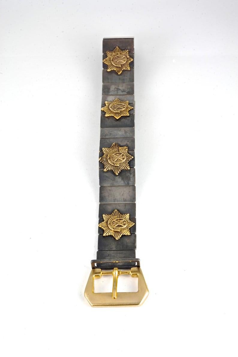 Women's or Men's Vintage JEAN PAUL GAULTIER Sunburst Figural Metal Link Belt